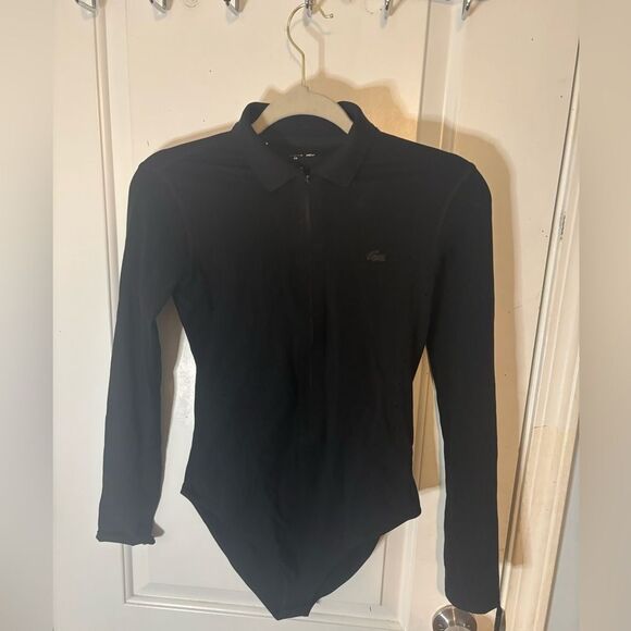 Lacoste Black Long Sleeve Bodysuit - Picture 2 of 6